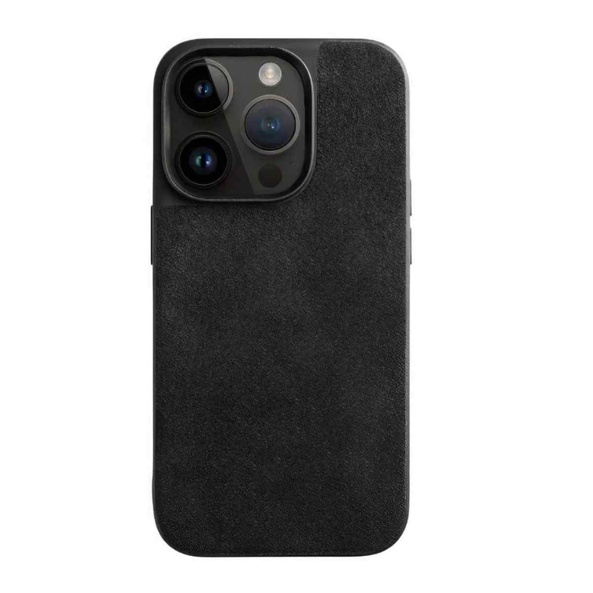 Black Alcantara 14 Pro iPhone Case by Gentcreate. Black Alcantara 14 Pro iPhone Case by Gentcreate.