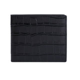 Portafoglio bifold in pelle di coccodrillo nero di Gentcreate