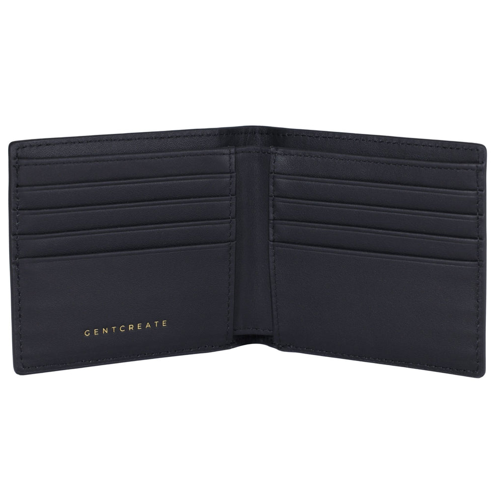 Cartera de piel con relieve de cocodrilo El interior de una billetera de cuero de cocodrilo negro