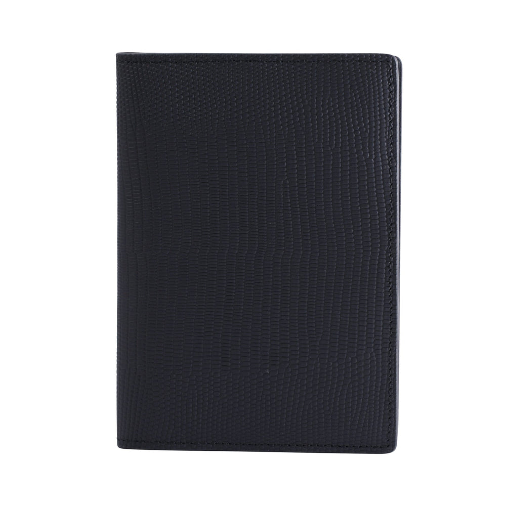 Étui à passeport en cuir de lézard Porte-documents en lézard noir par Gentcreate