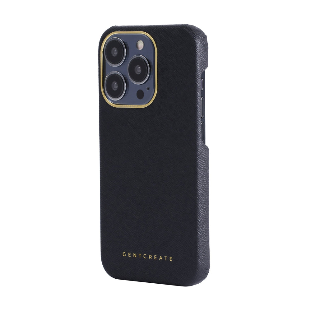 Saffiano Leather iPhone Case iPhone 15 Pro Max Saffiano Black Case