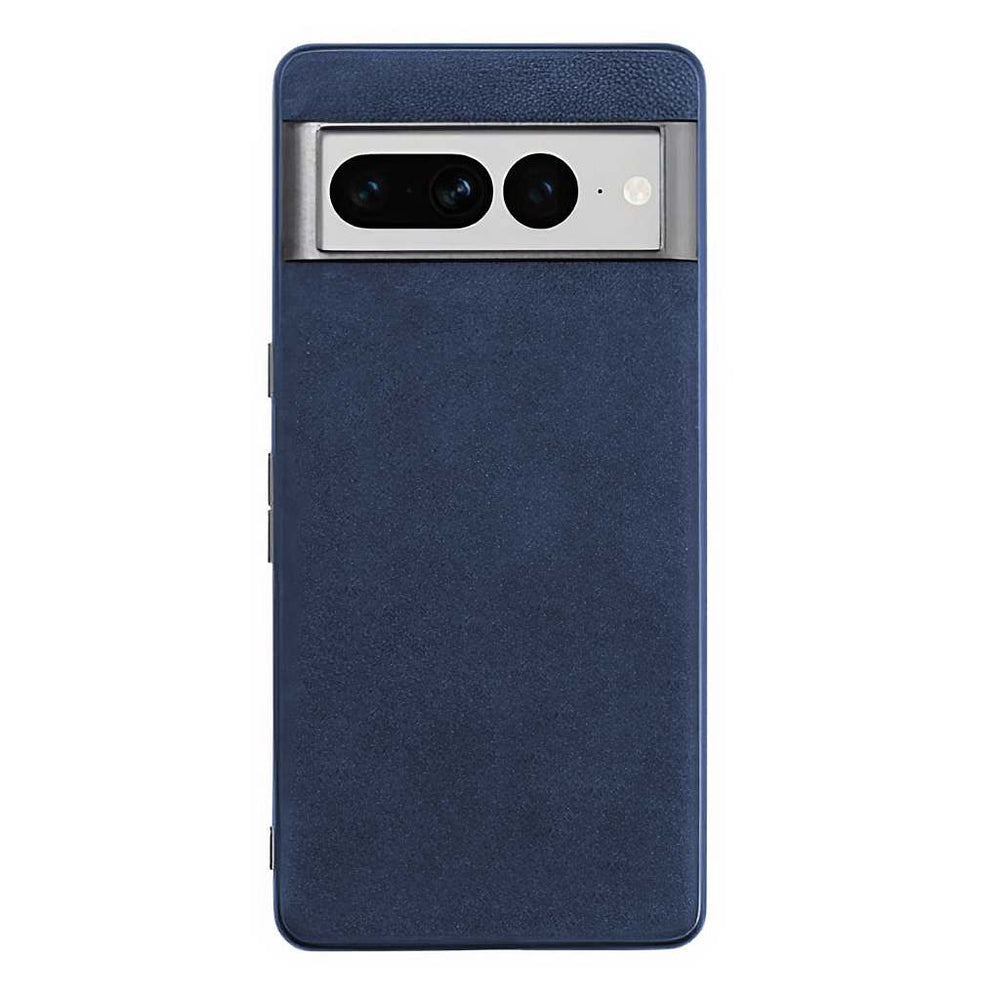 Google Pixel 6 アルカンターラ スマホケース 高級ファッションブランドGentcreateによるGoogle Pixel 6アルカンターラ青ケース