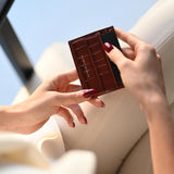 Brun krokodil handgjord kortfodral