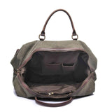 Interno e tasche di una borsa Duffle in tela del marchio di moda di lusso Gentcreate