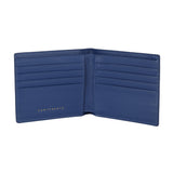Interno del portafoglio bifold in pelle di lucertola blu navy di Gentcreate