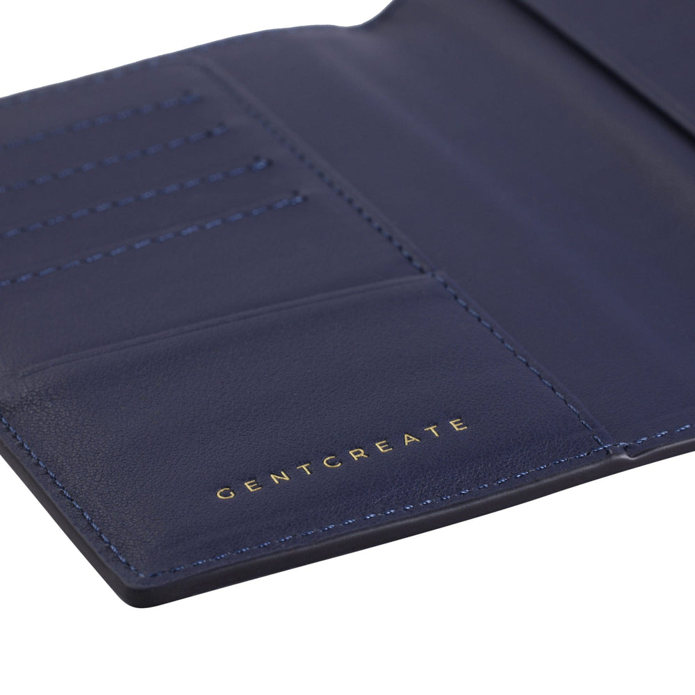 Porte-passeport en cuir de crocodile Intérieur de l'étui de passeport en cuir crocodile bleu marine