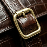 Bolsa Crossbody em Couro Marrom Via