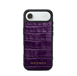 Custodia per iPhone 17 Air in magenta con texture e branding 'GENTCREATE' su sfondo bianco