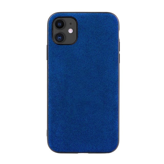 Alcantara iPhone Case iPhone 11 Pro Max / Blue Alcantara iPhone Case by Gentcreate