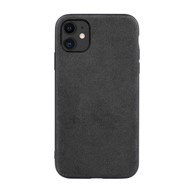 Alcantara iPhone Case iPhone SE 2020 / Dark Gray Alcantara iPhone Case by Gentcreate