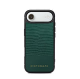Coque iPhone en cuir motif lézard