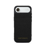 iPhone-deksel i skinn Pebble-mønster