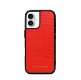 Custodia per iPhone in pelle modello lucertola