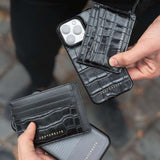 光沢のあるレザーカードホルダー - GENTCREATE