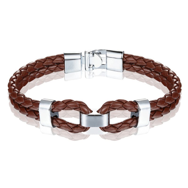 Flätat läderarmband Flätat Läderarmband "Salve" - Gentcreate