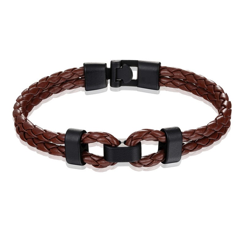 Flätat läderarmband Flätat Läderarmband "Salve" - Gentcreate