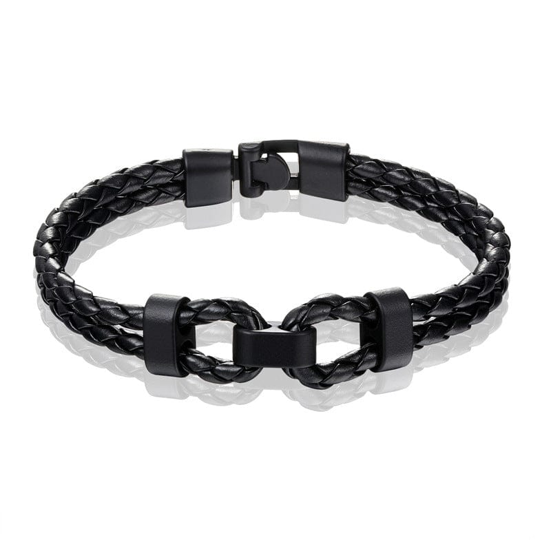 Flätat läderarmband Flätat Läderarmband "Salve" - Gentcreate