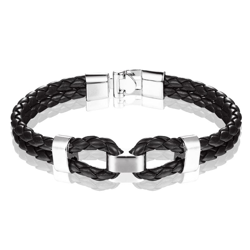 Flätat läderarmband Flätat Läderarmband "Salve" - Gentcreate