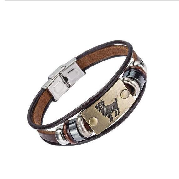 Zodiac Läderarmband Constellatio Zodiak Läderarmband "Constellatio" - Gentcreate