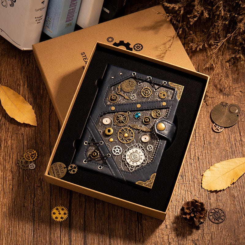 Leather Notebook Scribe European retro personality steampunk creative notebook - Gentcreate