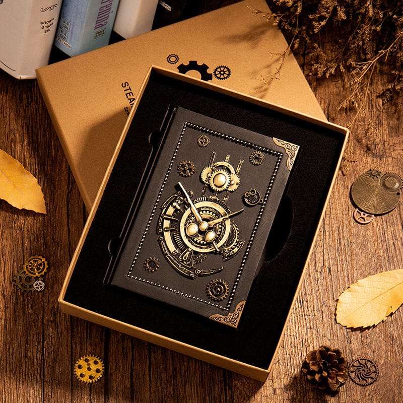 Leather Notebook Scribe European retro personality steampunk creative notebook - Gentcreate