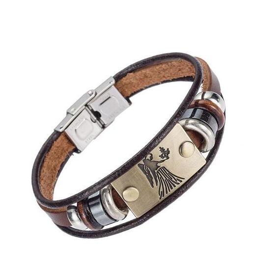 Zodiac Läderarmband Constellatio Zodiak Läderarmband "Constellatio" - Gentcreate