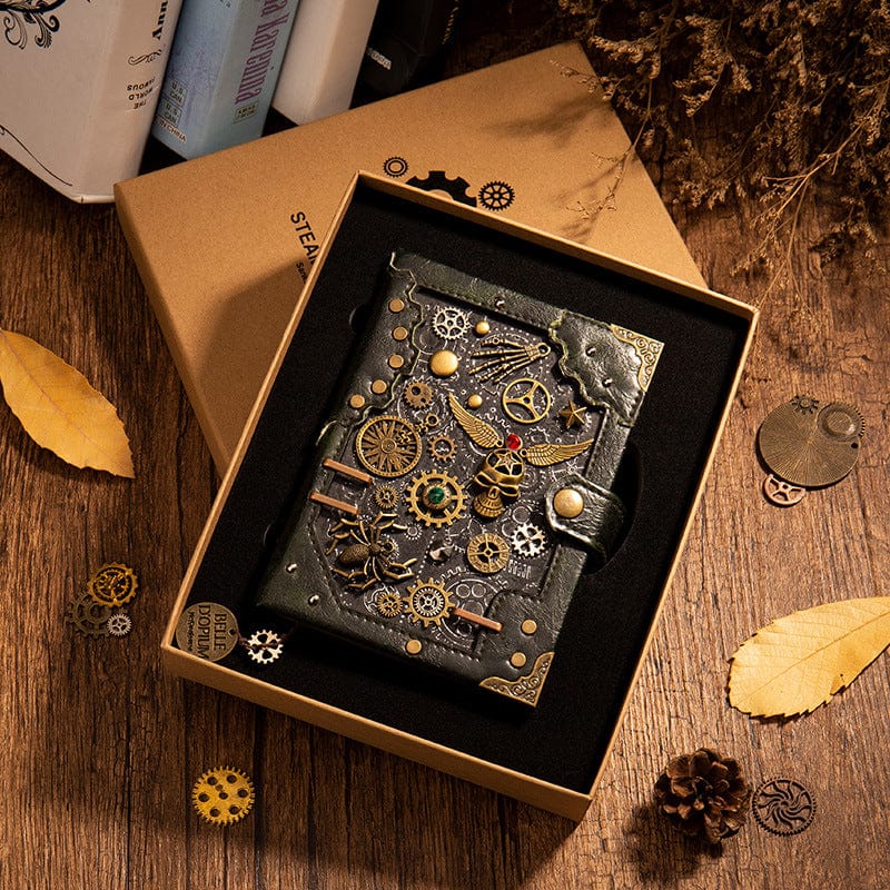 Leather Notebook Scribe European retro personality steampunk creative notebook - Gentcreate