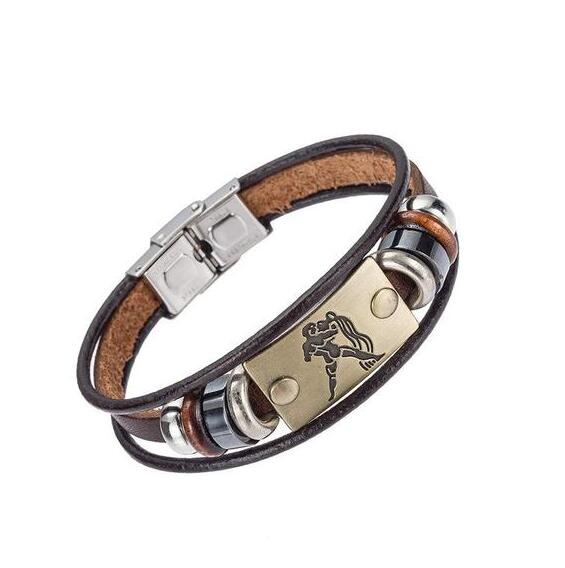 Zodiac Läderarmband Constellatio Zodiak Läderarmband "Constellatio" - Gentcreate