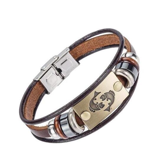 Zodiac Läderarmband Constellatio Zodiak Läderarmband "Constellatio" - Gentcreate