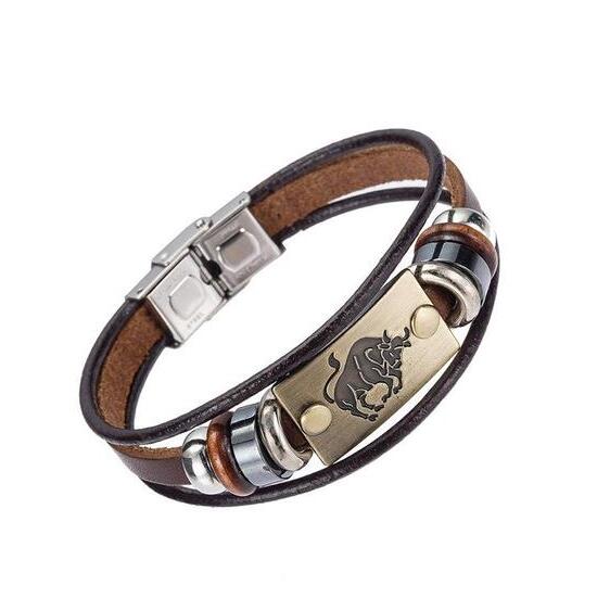 Zodiac Läderarmband Constellatio Zodiak Läderarmband "Constellatio" - Gentcreate