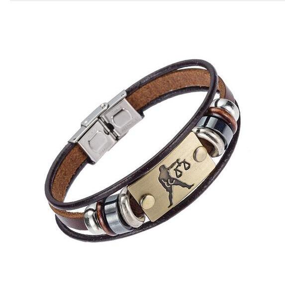 Zodiac Läderarmband Constellatio Zodiak Läderarmband "Constellatio" - Gentcreate