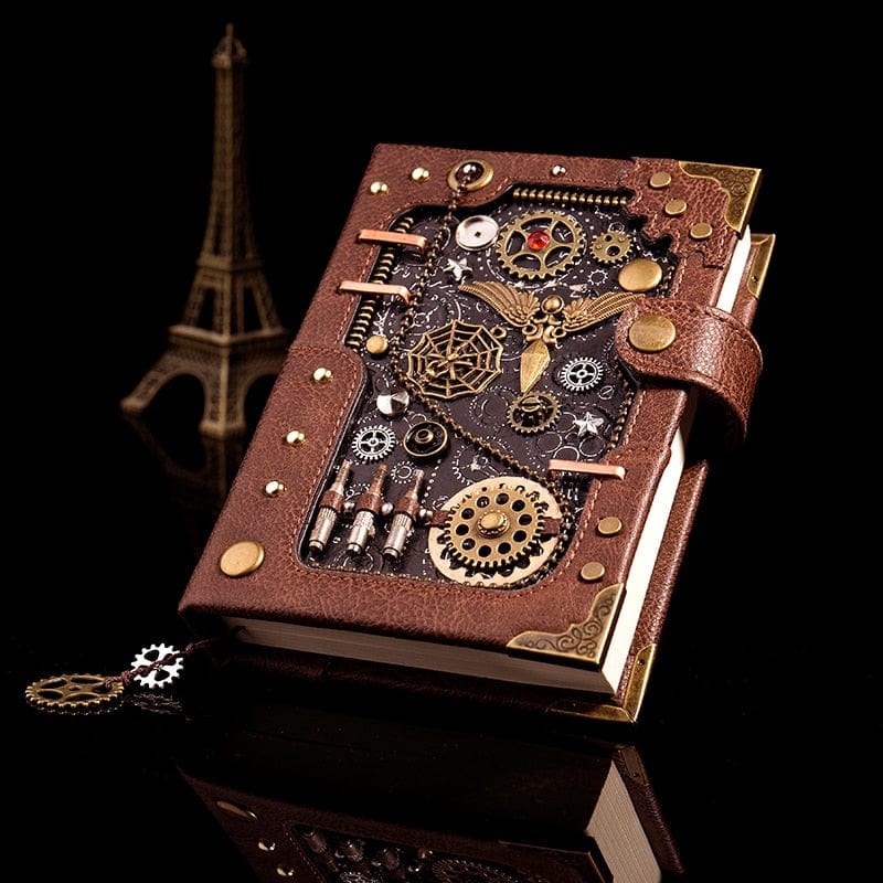 Leather Notebook Scribe European retro personality steampunk creative notebook - Gentcreate