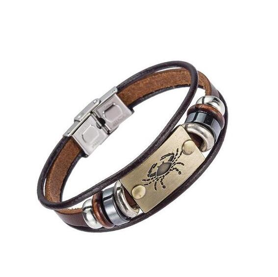 Zodiac Läderarmband Constellatio Zodiak Läderarmband "Constellatio" - Gentcreate