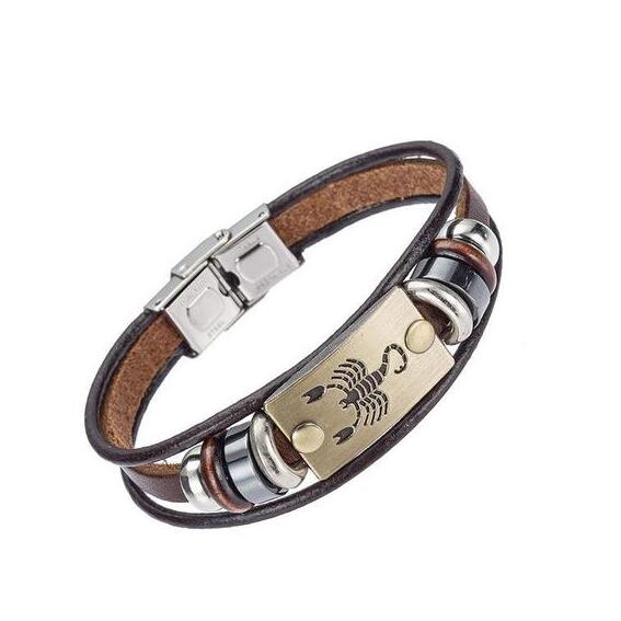 Zodiac Läderarmband Constellatio Zodiak Läderarmband "Constellatio" - Gentcreate