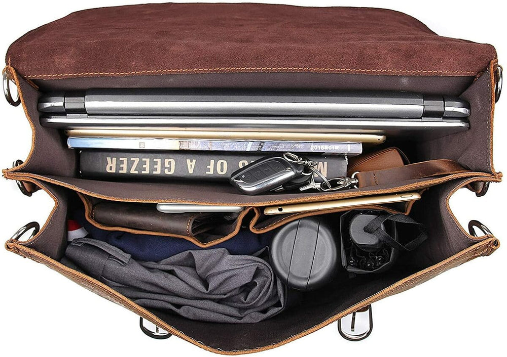 Messenger Bag Experientia i skinn Lær Budveske "Experientia"