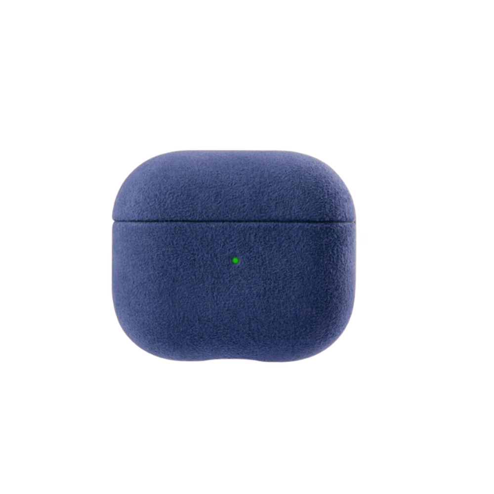 حالة الكانتارا AirPods 3 حافظة سماعات آيربودز برو جلدية زرقاء