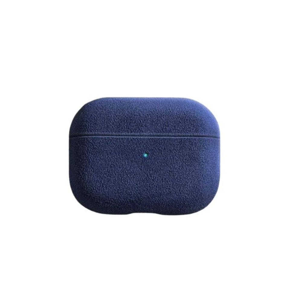 حالة الكانتارا Airpods حافظة سماعات آيربودز برو ألكانتارا زرقاء داكنة