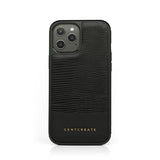 Custodia in pelle nera per iPhone con motivo lucertola di Gentcreate.jpg