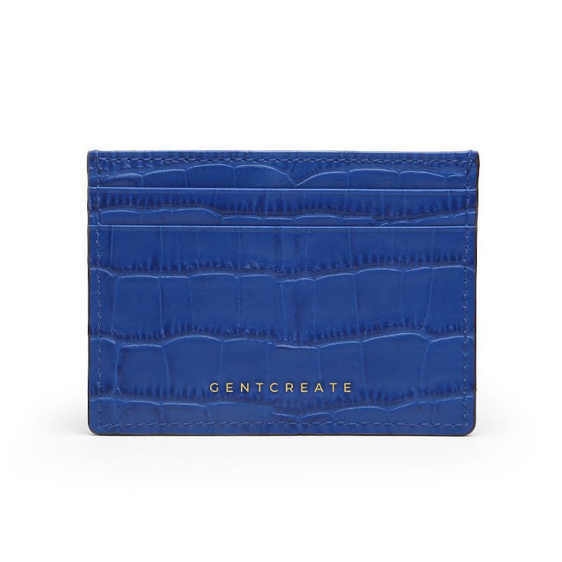 Kartenetui aus mattem Leder Blauer matt Lederkartenhalter von Gentcreate.jpg