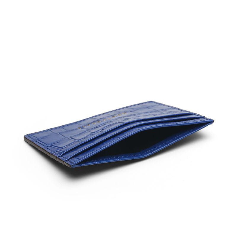 Kartenetui aus mattem Leder Blauer matt Lederkartenhalter von Gentcreate.jpg