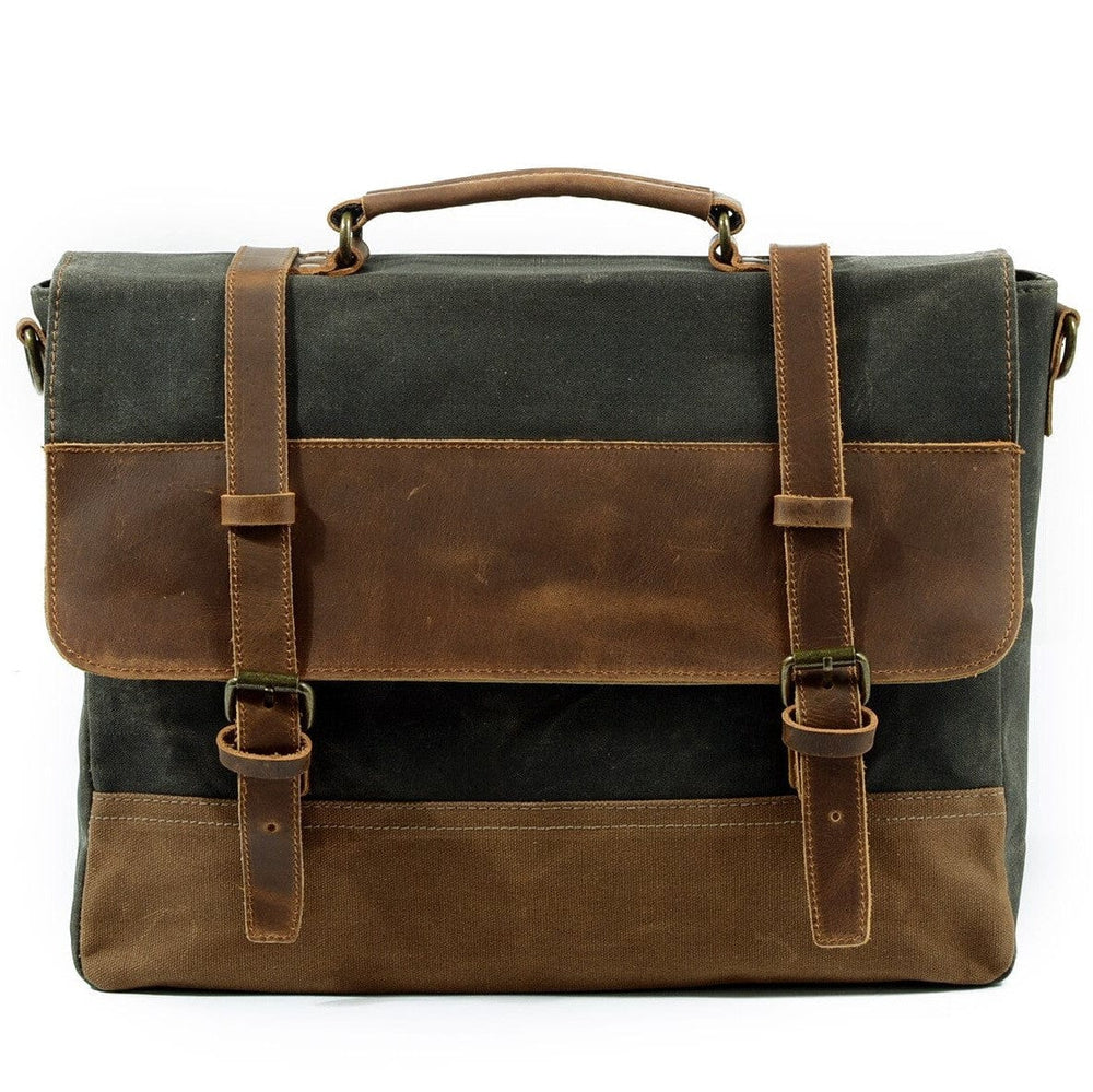 Waxed Canvas Messenger Bag Negotium Canvas Messenger Bag "Negotium" - Gentcreate