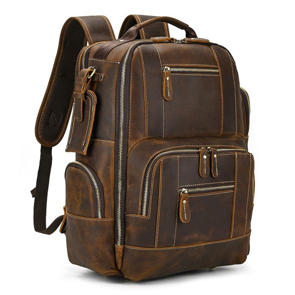 Mochila De Piel Marrón Rex Mochila de Cuero Marrón "Rex" - Gentcreate