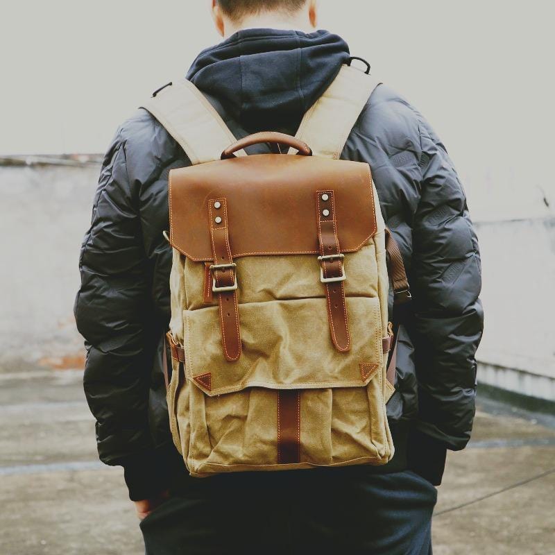 Vintage Camera Backpack Consequat Vintage Canvas Backpack UK - Gentcreate