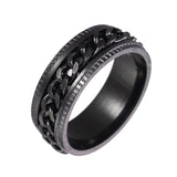 2021 Mode Neue Spinner Ringe für Männer Einfache 8 Mm Breite Edelstahl Rotierbare Männer Ringe Schmuck Geschenk - Gentcreate