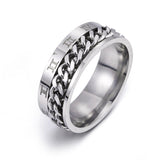 2021 Mode Neue Spinner Ringe für Männer Einfache 8 Mm Breite Edelstahl Rotierbare Männer Ringe Schmuck Geschenk - Gentcreate