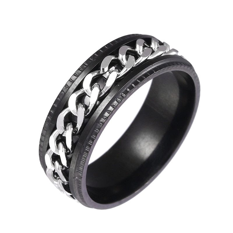 Spinnerring 2021 Mode Nya Spinner Ringar För Män Enkla 8 Mm Bredd Rostfritt Stål Rotatable Män Ringar Smycken Gåva - Gentcreate