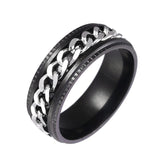 2021 Mode Neue Spinner Ringe für Männer Einfache 8 Mm Breite Edelstahl Rotierbare Männer Ringe Schmuck Geschenk - Gentcreate