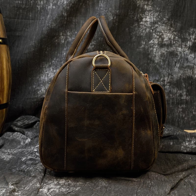 Crossbody-veske i brunt skinn Opes Brun lærcrossbody-veske Gentcreate