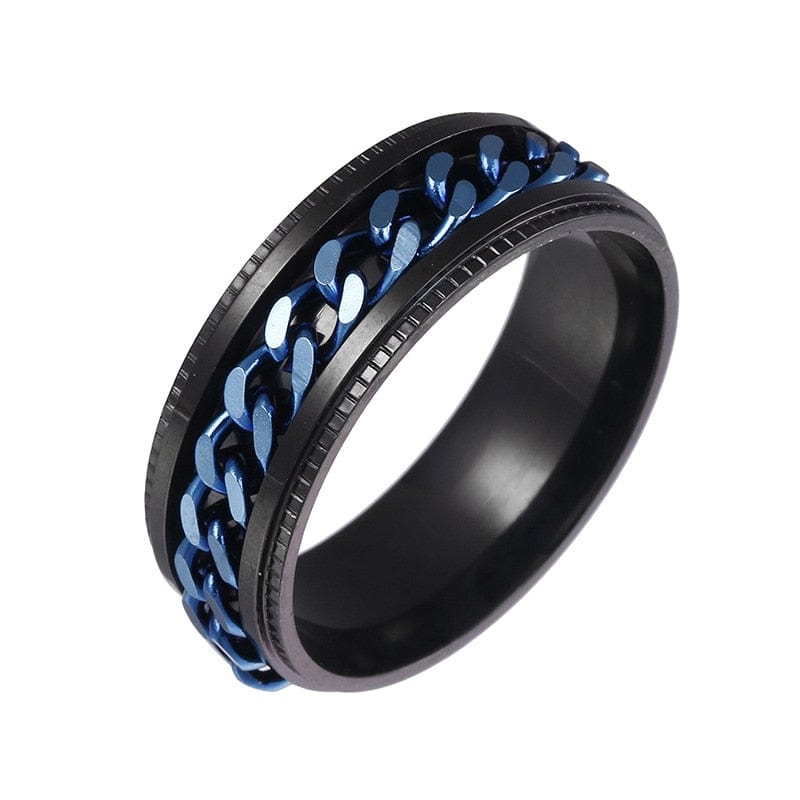 Spinnerring 2021 Mode Nya Spinner Ringar För Män Enkla 8 Mm Bredd Rostfritt Stål Rotatable Män Ringar Smycken Gåva - Gentcreate