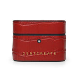 Matt rotes Leder Airpods Pro Case von Gentcreate